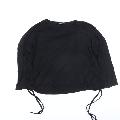 Select Women Black Long Sleeve Stretch Jersey Top L