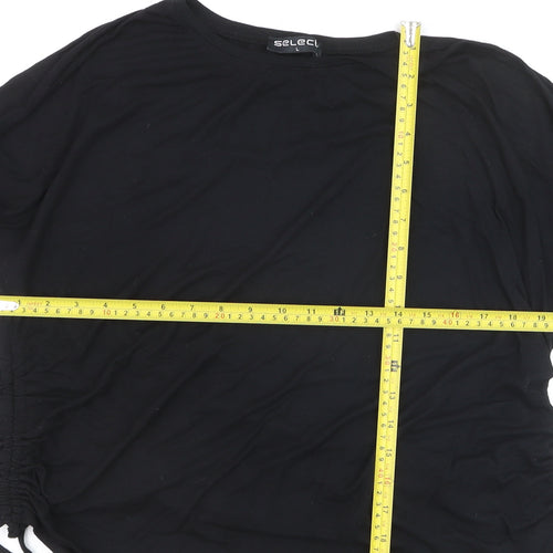 Select Women Black Long Sleeve Stretch Jersey Top L