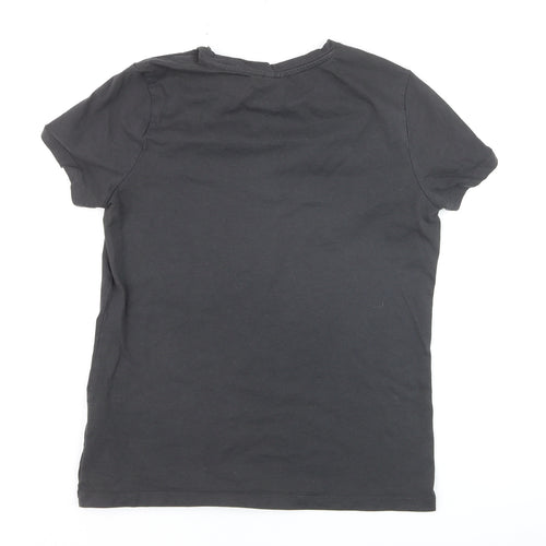 Puma Women's Black Cotton Basic Crew Neck T-Shirt M