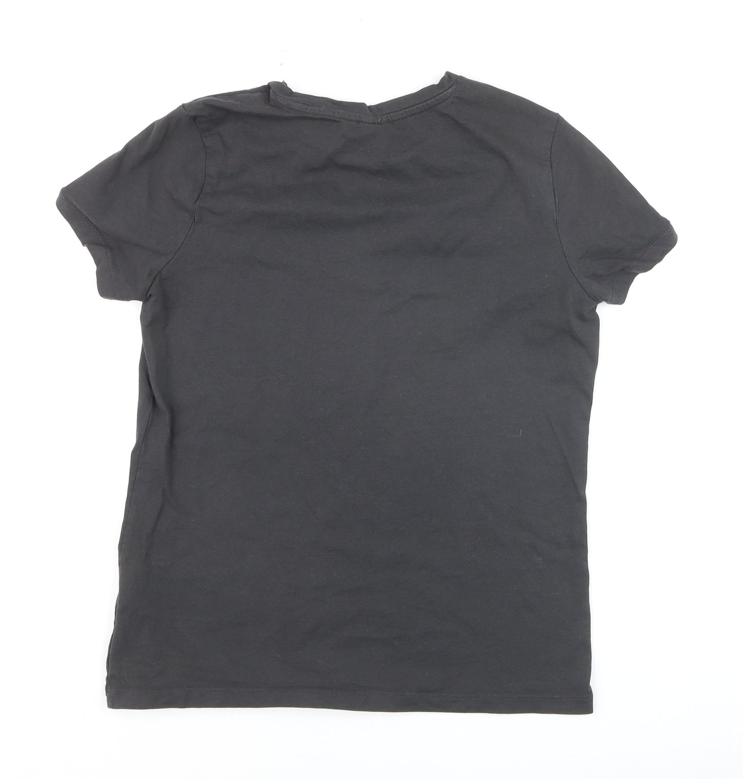 Puma Women's Black Cotton Basic Crew Neck T-Shirt M