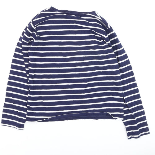 Mountain Warehouse Girls Navy Striped Long Sleeve T-Shirt 11-12 Years Cotton