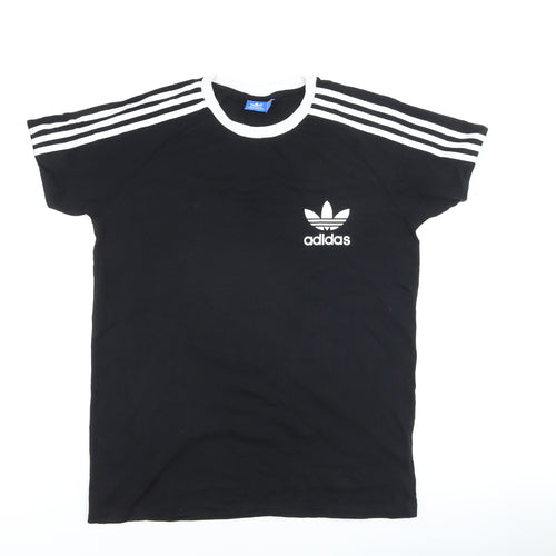 Adidas Womens Black L Basic Jersey Short Sleeve T-Shirt