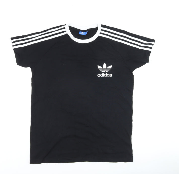 Adidas Womens Black L Basic Jersey Short Sleeve T-Shirt