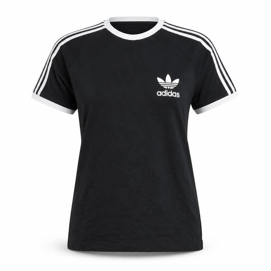 Adidas Womens Black L Basic Jersey Short Sleeve T-Shirt