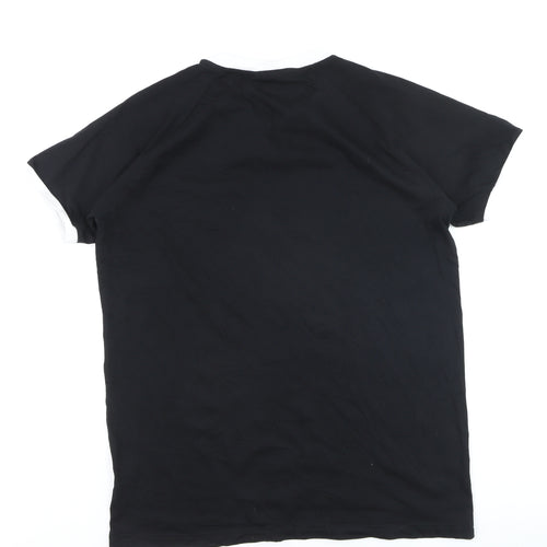 Adidas Womens Black L Basic Jersey Short Sleeve T-Shirt
