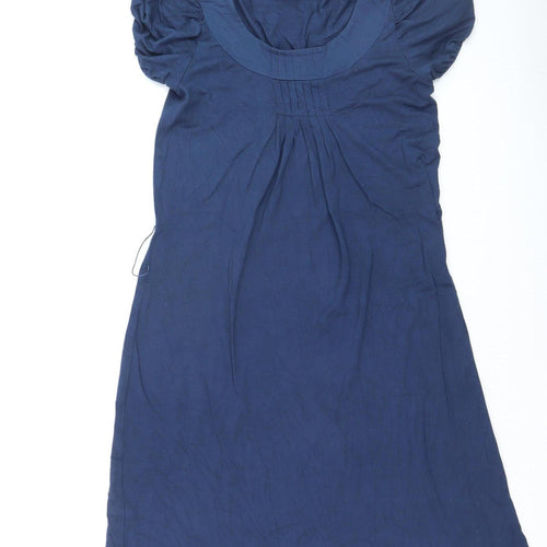 Monsoon Fusion Women's Blue Size 8 Short Sleeve Knee Length Shift Dress