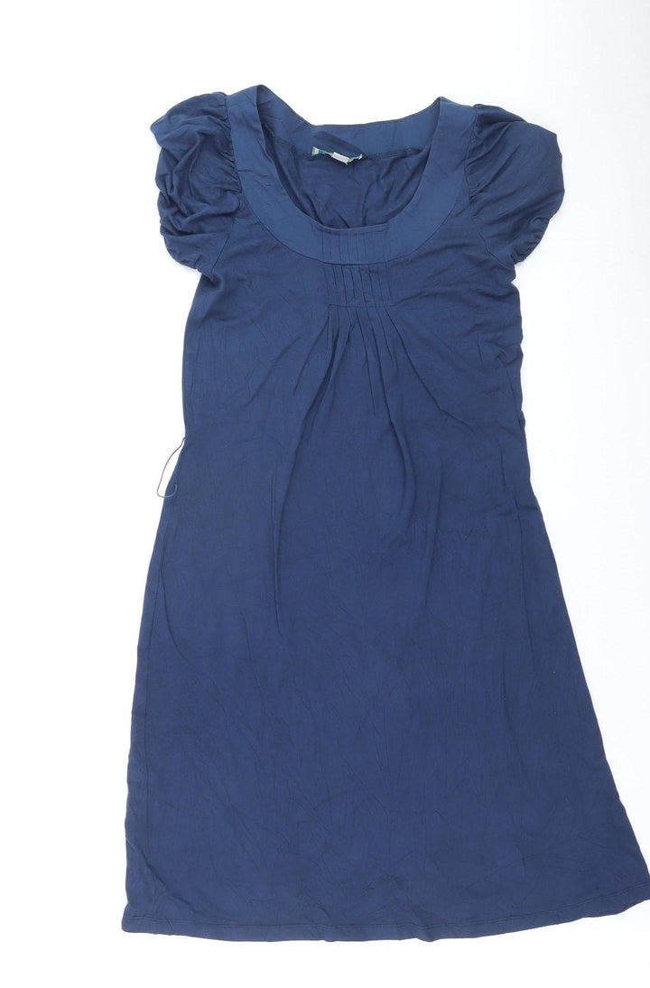 Monsoon Fusion Women's Blue Size 8 Short Sleeve Knee Length Shift Dress
