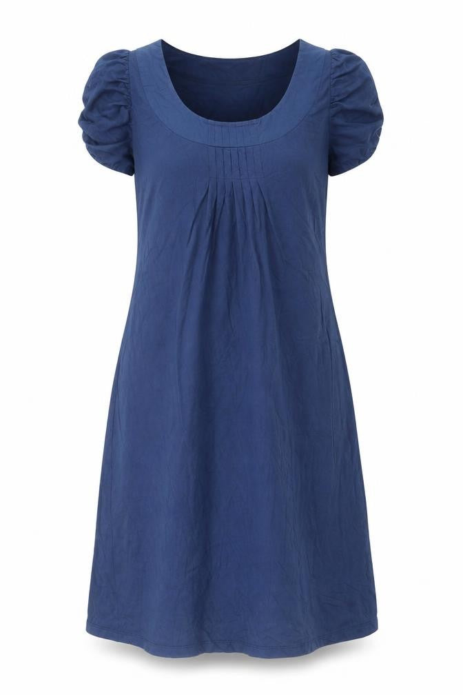 Monsoon Fusion Women's Blue Size 8 Short Sleeve Knee Length Shift Dress