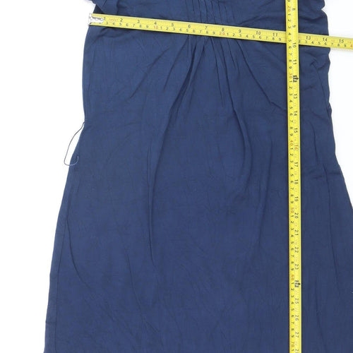 Monsoon Fusion Women's Blue Size 8 Short Sleeve Knee Length Shift Dress
