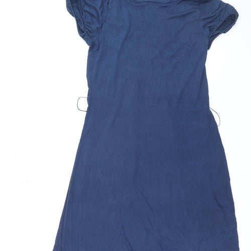 Monsoon Fusion Women's Blue Size 8 Short Sleeve Knee Length Shift Dress