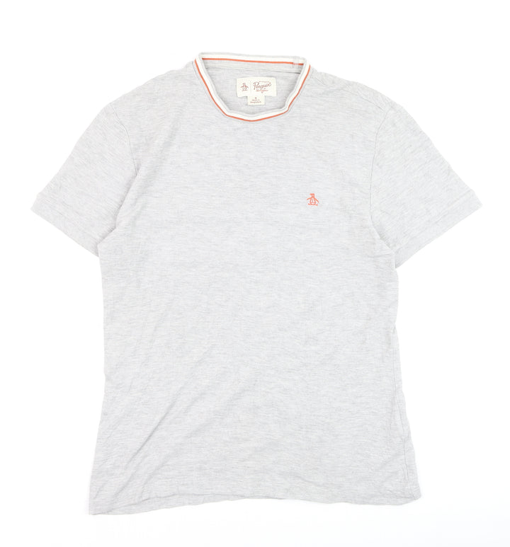 Original Penguin Men's Grey Crew Neck Short Sleeve T-Shirt M