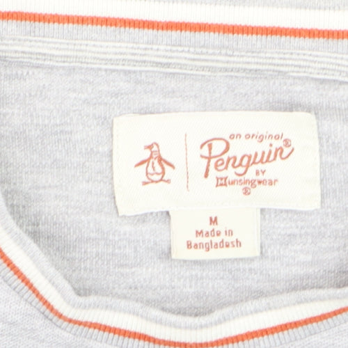Original Penguin Men's Grey Crew Neck Short Sleeve T-Shirt M