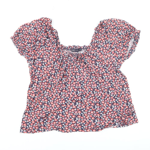 Marks and Spencer Women’s Multicoloured Floral Short Sleeve Blouse Size 14