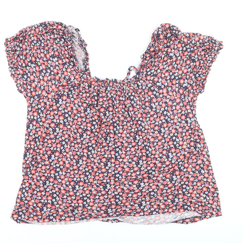 Marks and Spencer Women’s Multicoloured Floral Short Sleeve Blouse Size 14