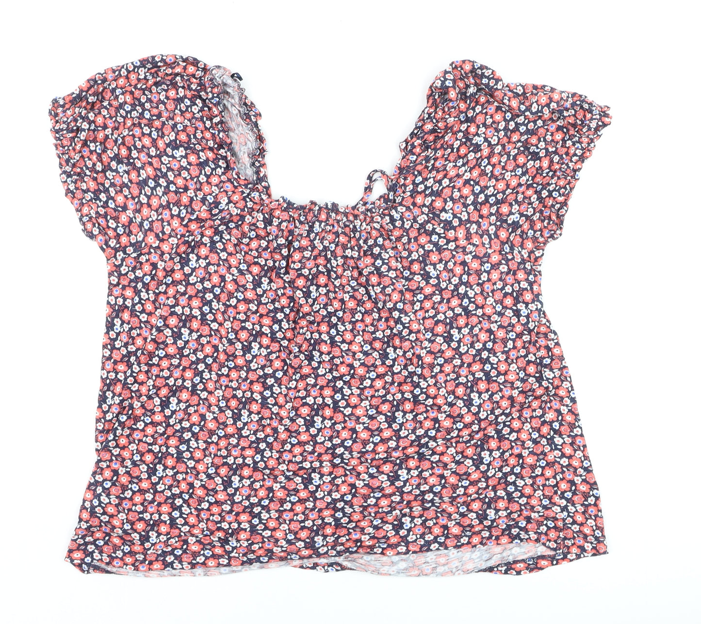 Marks and Spencer Women’s Multicoloured Floral Short Sleeve Blouse Size 14