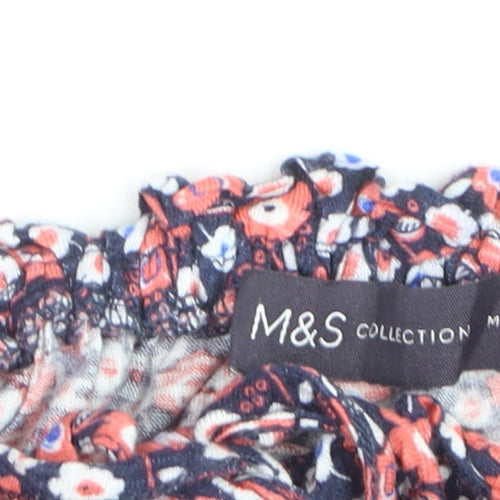 Marks and Spencer Women’s Multicoloured Floral Short Sleeve Blouse Size 14
