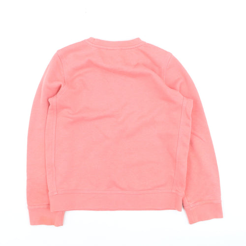 Nike Girls Pink Pullover Fleece Sweatshirt Size 8-9 Years Crew Neck Logo