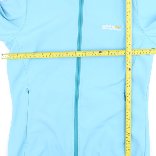Regatta Women's Blue Soft Shell Hooded Activewear Jacket Size 12