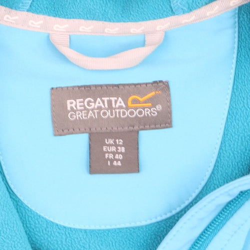 Regatta Women's Blue Soft Shell Hooded Activewear Jacket Size 12