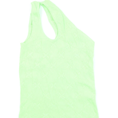 Collusion Women's Green One Shoulder Camisole Tank Top Size 10