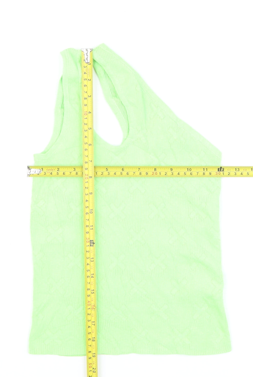 Collusion Women's Green One Shoulder Camisole Tank Top Size 10