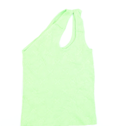Collusion Women's Green One Shoulder Camisole Tank Top Size 10