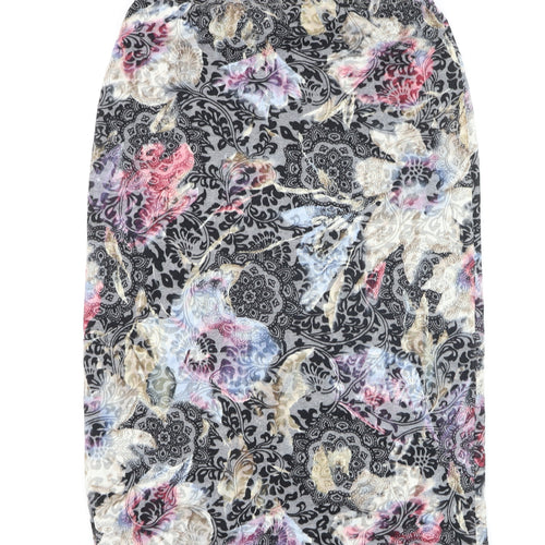 Michele Hope Women’s Multicoloured Floral Knee Length Wrap Skirt Size 10/12