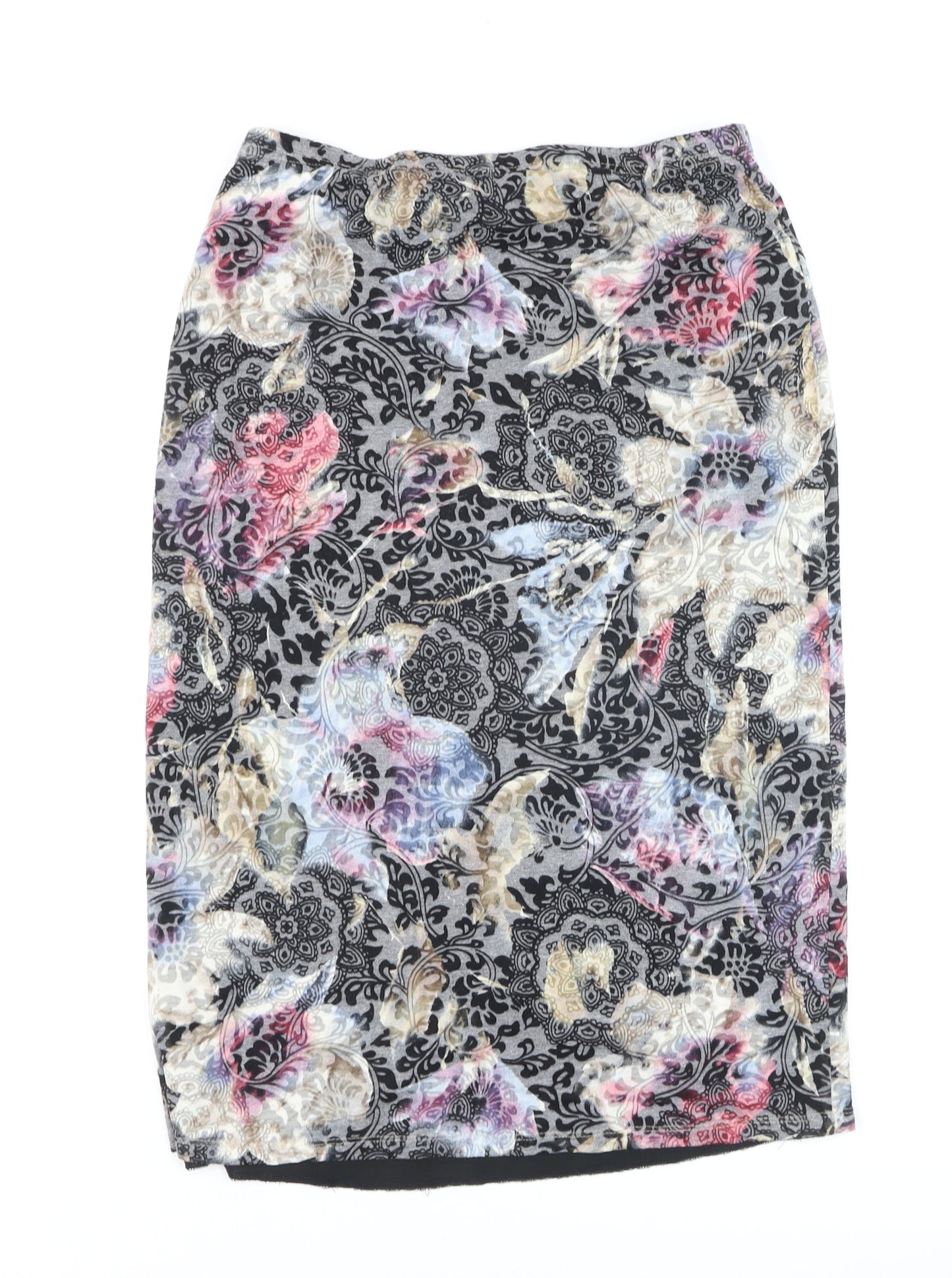 Michele Hope Women’s Multicoloured Floral Knee Length Wrap Skirt Size 10/12