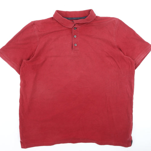 Maine New England Men's Red Cotton Polo Shirt Size L