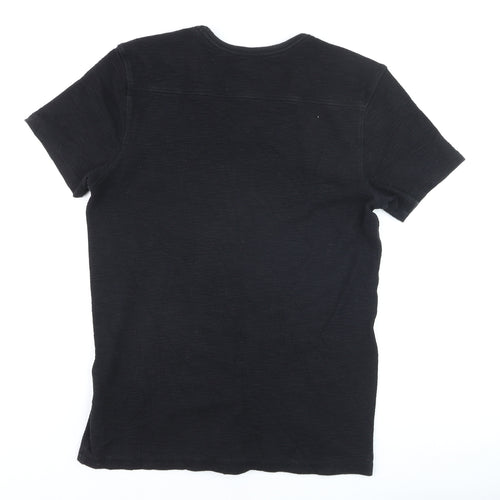 AllSaints Men's Black Cotton Crew Neck Short Sleeve T-Shirt Size S