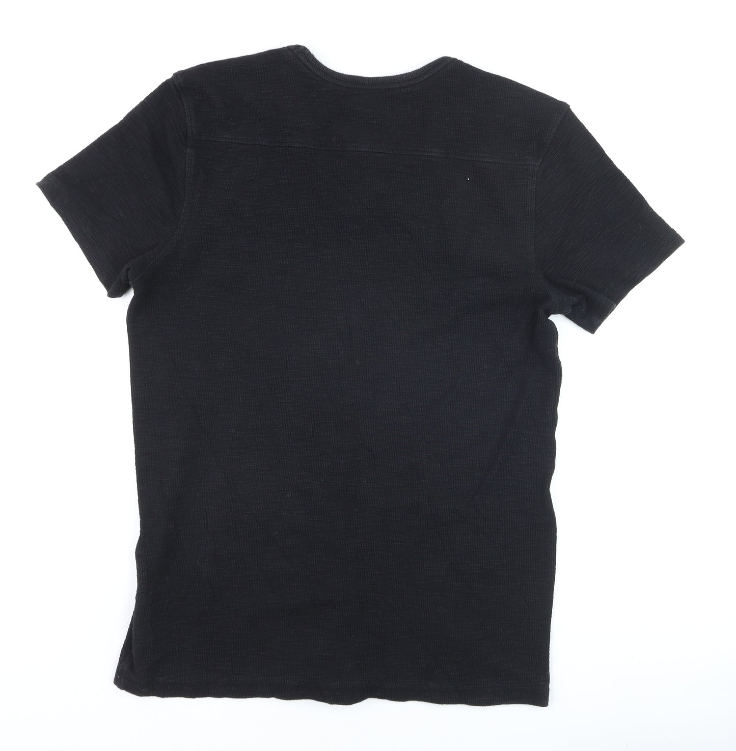 AllSaints Men's Black Cotton Crew Neck Short Sleeve T-Shirt Size S