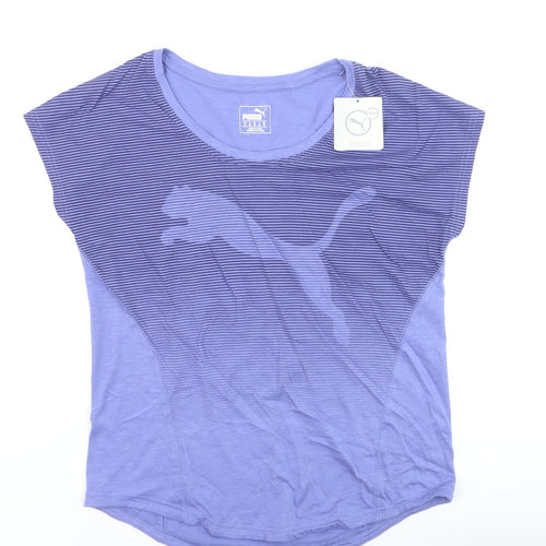 Puma Women's Purple Cotton Modal Sports T-Shirt Size 12