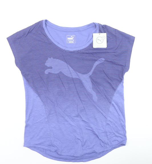 Puma Women's Purple Cotton Modal Sports T-Shirt Size 12