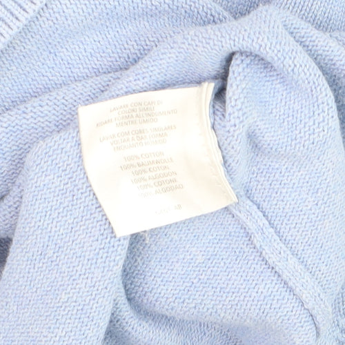 GANT Men’s Blue Cotton V-Neck Pullover Jumper M
