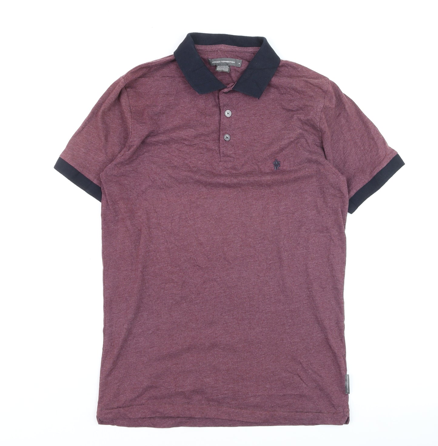 French Connection Men's Red Polo Shirt Size M Cotton Blend