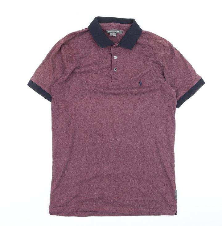 French Connection Men's Red Polo Shirt Size M Cotton Blend