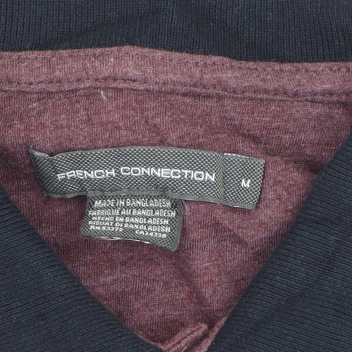 French Connection Men's Red Polo Shirt Size M Cotton Blend