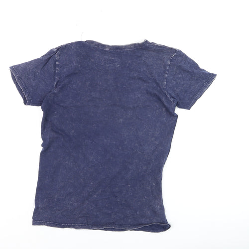 NFR Womens Blue Rodeo Graphic T-Shirt Small 100% Cotton Casual
