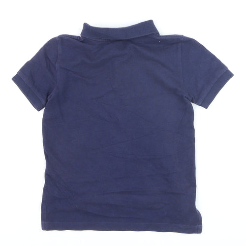 Ralph Lauren Boys Navy Blue Polo Shirt Size 5 Years Classic Cotton Short Sleeve