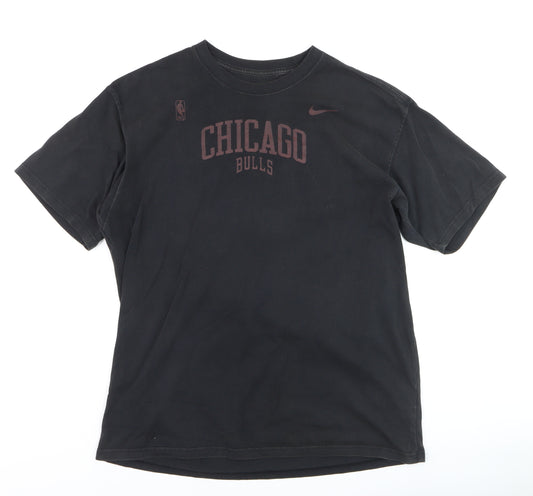 Nike Men’s Black Chicago Bulls NBA T-Shirt Size M Loose Fit
