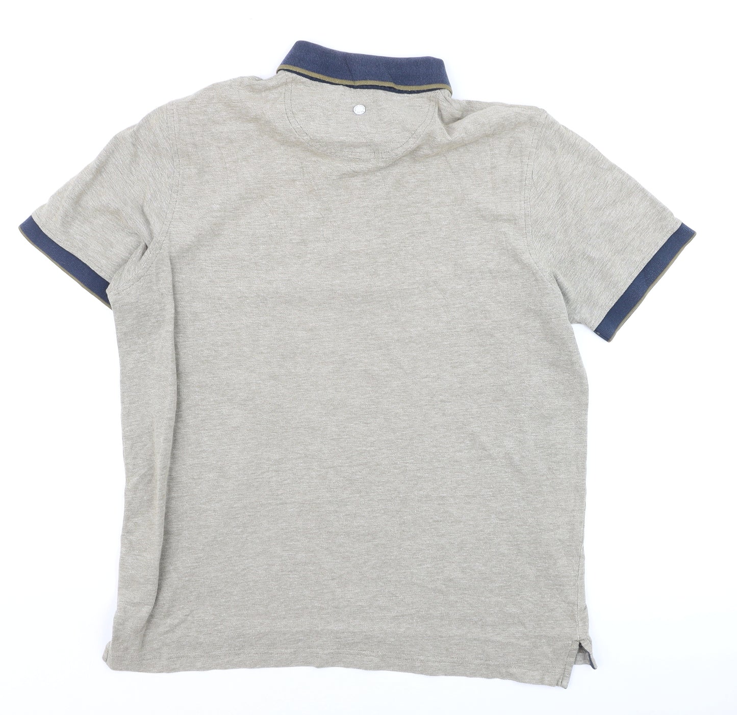 Henri Lloyd Men's Grey Short Sleeve Slim Fit Polo Shirt L