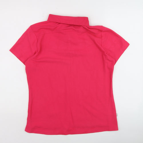 LA Gear Women's Pink Polo Shirt Size 16 Short Sleeve Cotton