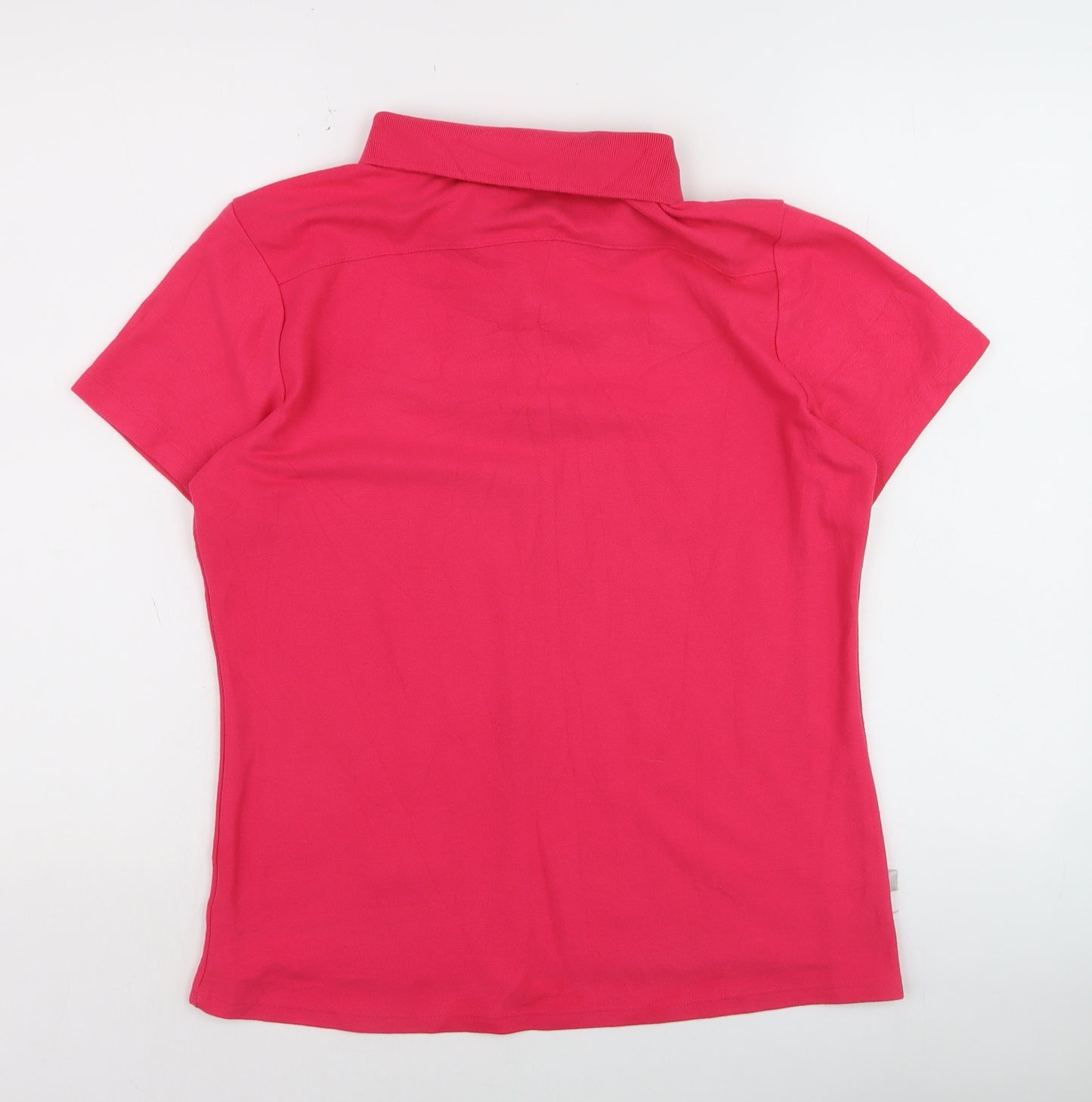 LA Gear Women's Pink Polo Shirt Size 16 Short Sleeve Cotton