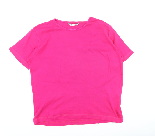 Berkertex Women’s Pink Cotton Short Sleeve Crew Neck T-Shirt Size 14