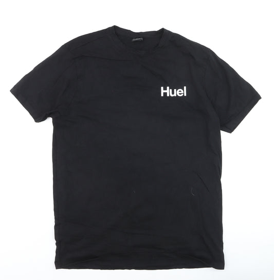 Huel Men's Black Crew Neck Cotton Blend Short Sleeve T-Shirt Size L