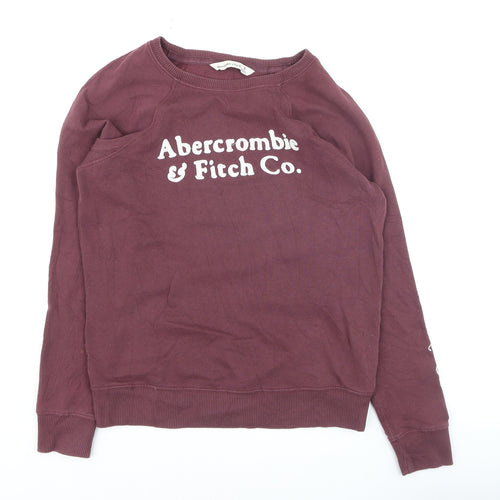 Abercrombie & Fitch Womens Purple Pullover Jumper Size S Crew Neck