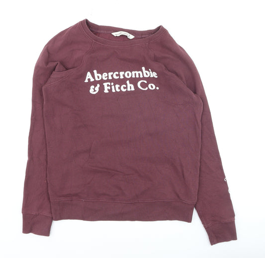 Abercrombie & Fitch Womens Purple Pullover Jumper Size S Crew Neck