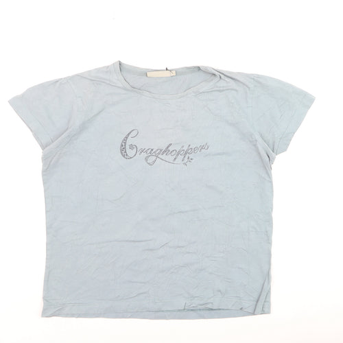 Craghoppers Women Blue Regular Fit Cotton T-Shirt UK 12