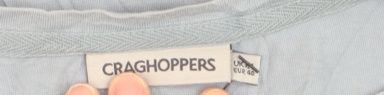 Craghoppers Women Blue Regular Fit Cotton T-Shirt UK 12
