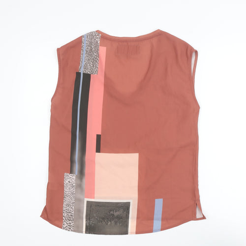 Garcia Jeans Womens Multicoloured Sleeveless V-Neck Blouse S